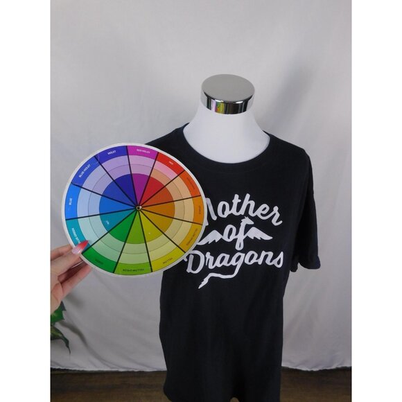 Mother of Dragons Shirt Womens Large Black Graphic Short Sleeve Crewneck T-Shirt - Picture 7 of 8